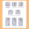 Double-wing Foldable Expandable Movable Container House with Three Bedrooms One Living Room One Bathroom Kitchen for Outdoor Use