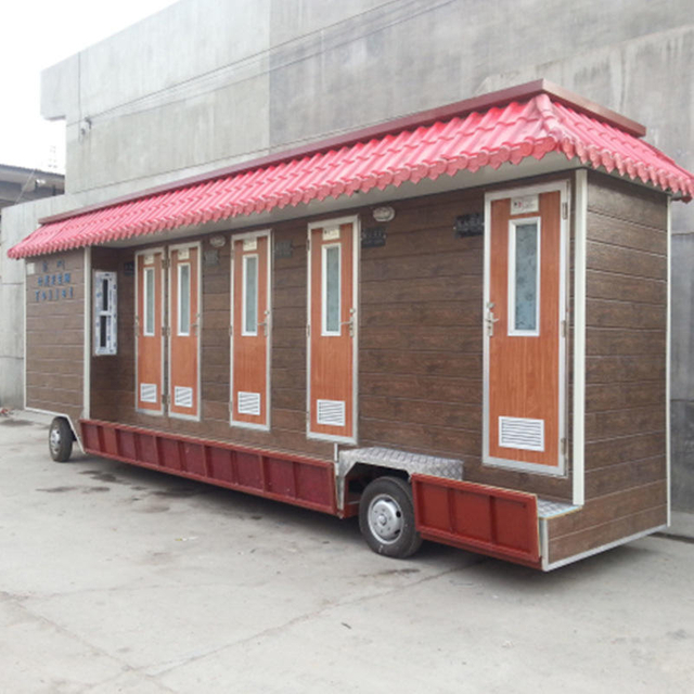 Customized Environmental Protection Plastic Trailer Mobile Outdoor Scenic Public Toilet Rental