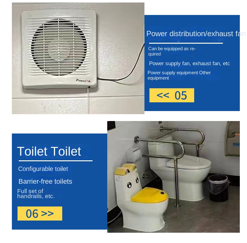 Customized Trailer Mobile Environmental Protection Toilet Plastic Material for Scenic Construction Site Public Toilet Rental