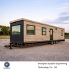 Trailer House with Prefabricated Insulated 20ft House Kit Tiny Wheels Mobile Trailer Log Cabin Kits Prefab Home