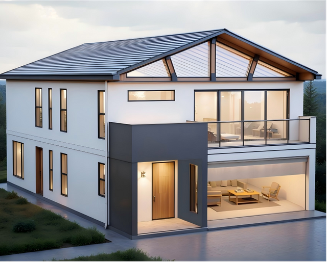 Factory‑prefabricated Double Storey modular Elegant Modular house with precast reinforced concrete walls and light‑steel roof