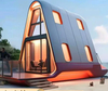 Creative Intelligent Light Steel Container Modular House for Camping Rice Group Homestay Kitchen Activity Triangle House Design