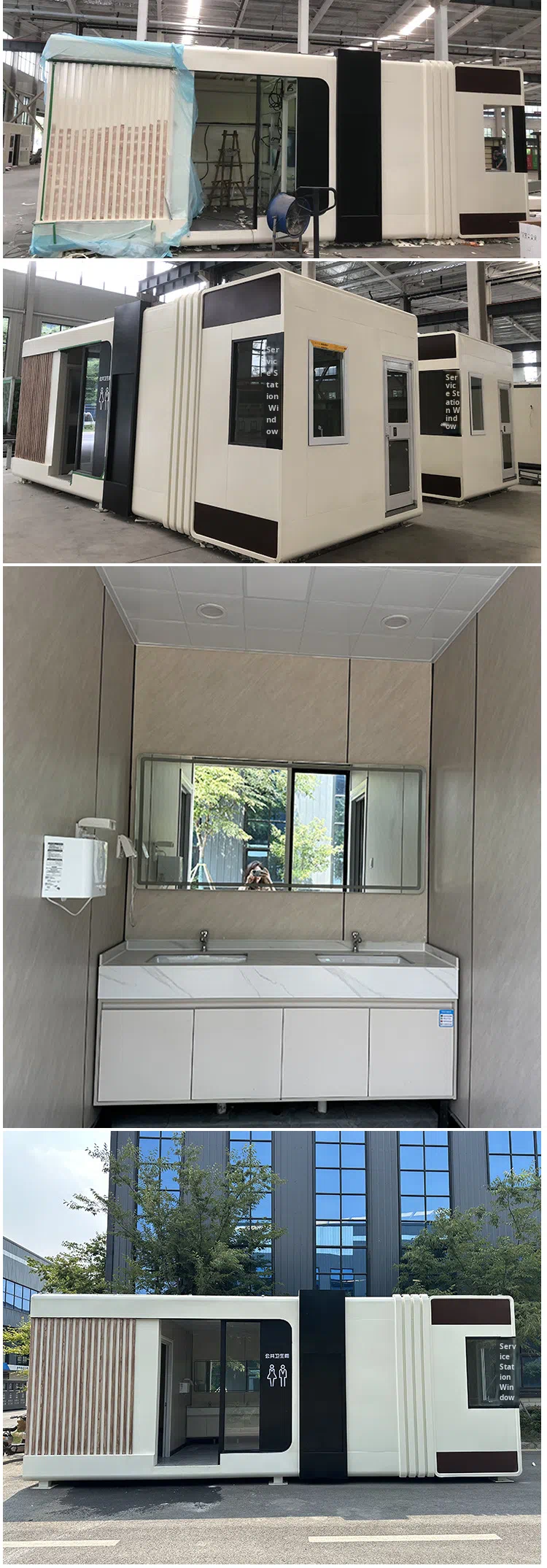 High-End Eco-Friendly Mobile Restroom Smart Outdoor Public Toilet for Bathrooms Container House for Mobile Shower Rooms