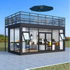 Triple-In-One Expandable Folding Steel Container House Factory-Supplied Modern Villa Use Double-Wing Deployable Container Office