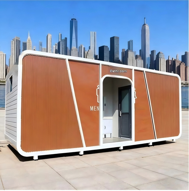 Scenic Area Park Luxury Metal Eco-Friendly Mobile Outdoor Floor Mounted Public Toilet for Men and Women