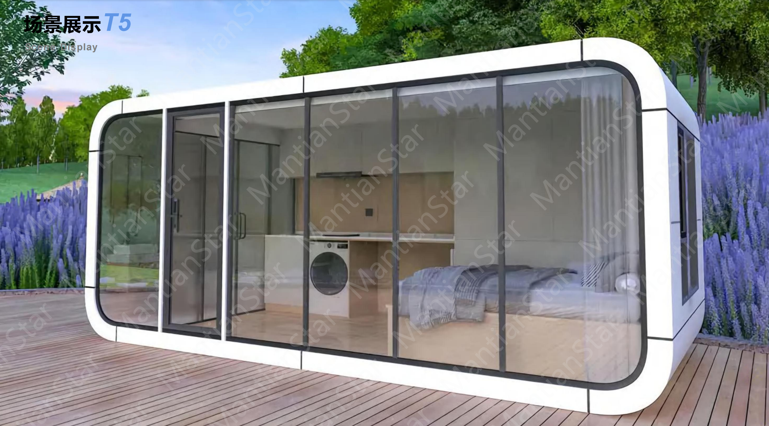 Customizable Luxury Mini High Quality Apple Cabin Hotel Mobile Cabin Single Double Capsule Container House Made Sandwich Panel