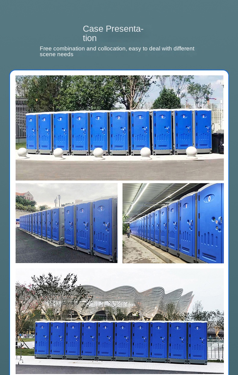 Outdoor Scenic Mobile Toilet Public Toilet Squatting Single Toilet Eco-Friendly Plastic One Piece