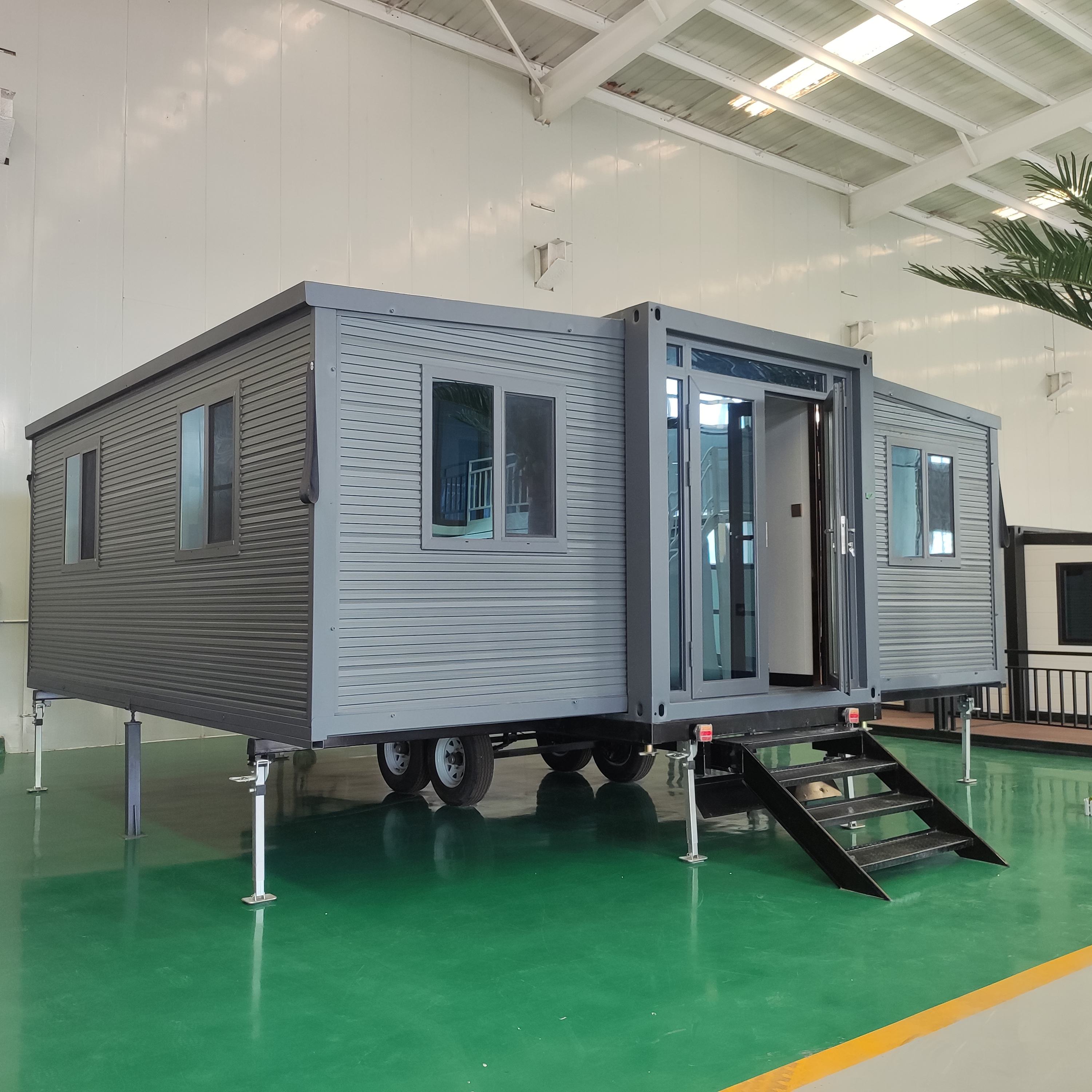 Best Selling Expandable Wooden Container House with Trailer and Tiny House on Wheels for Mobile Dwelling Villa & Apartment Use