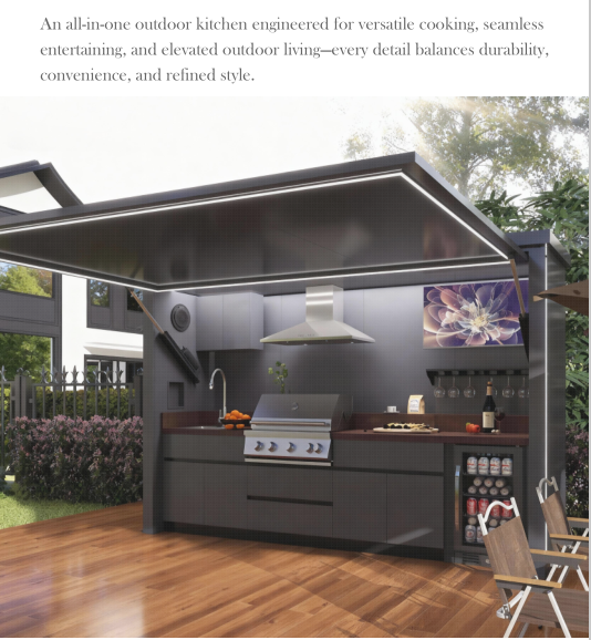 Modern Stainless Steel Kitchen Cabinet for Outdoor Furniture with Shed for Guesthouse