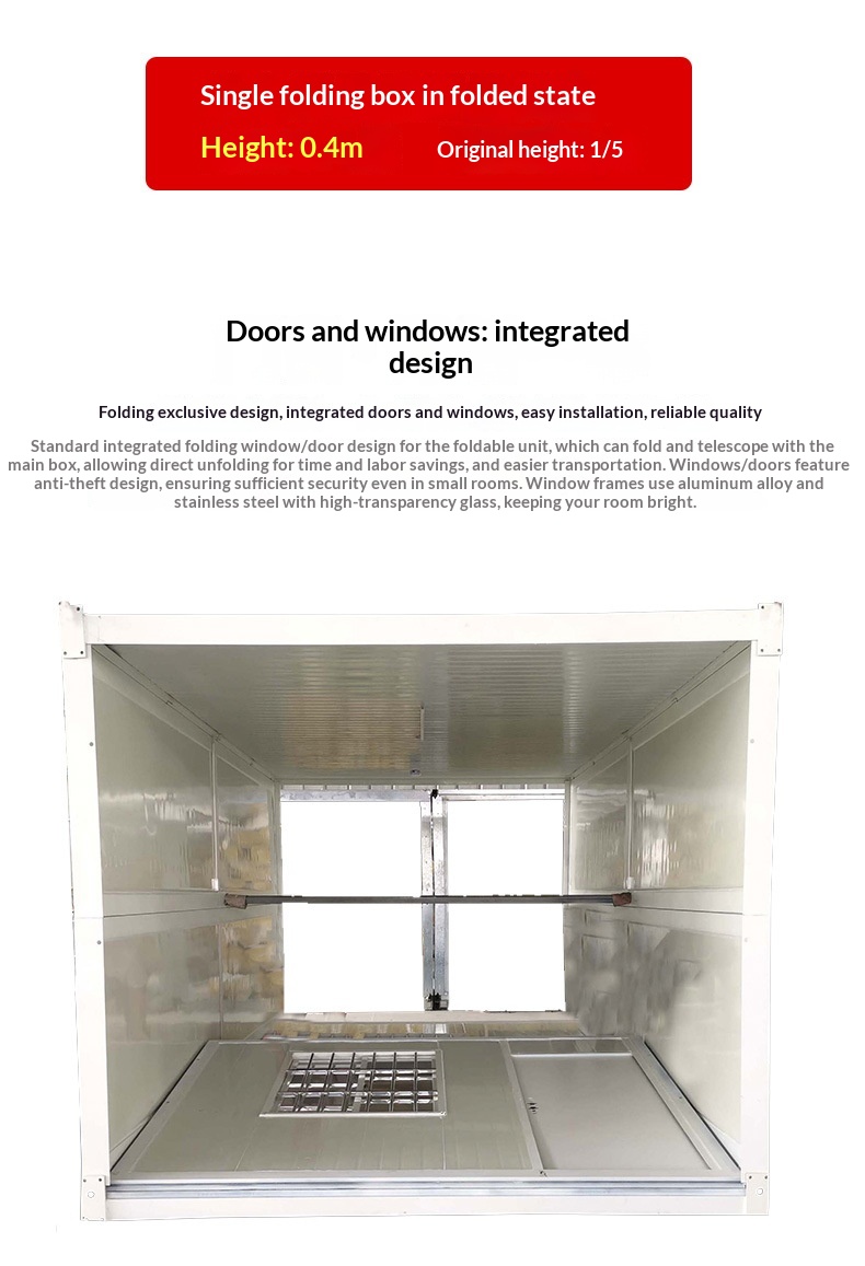 Waterproof Flame Retardant Folding Steel Rectangular Activity House with Integrated Container and Quick LCL