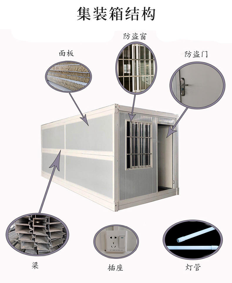 Waterproof Flame Retardant Folding Steel Rectangular Activity House with Integrated Container and Quick LCL