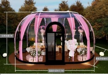 360 Panoramic Transparent Steel Spherical Tent Mobile Starry Sky Room for Hotels Outdoor Camping Homestays