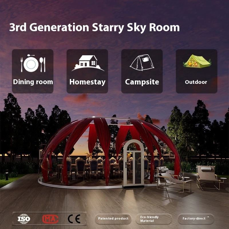Custom Transparent Square Star Room PC Tent for Outdoor Activities Modern for Dinner Camping Homestay Scenic Areas Sunshine Room