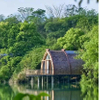 Creative Cultural Tourism Boat Houses & Wooden Houses for Garden Hotels Resort Villas Made of Solid Pine Wood