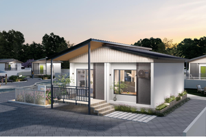 Elegant Modular house with precast reinforced concrete walls and light‑steel roof