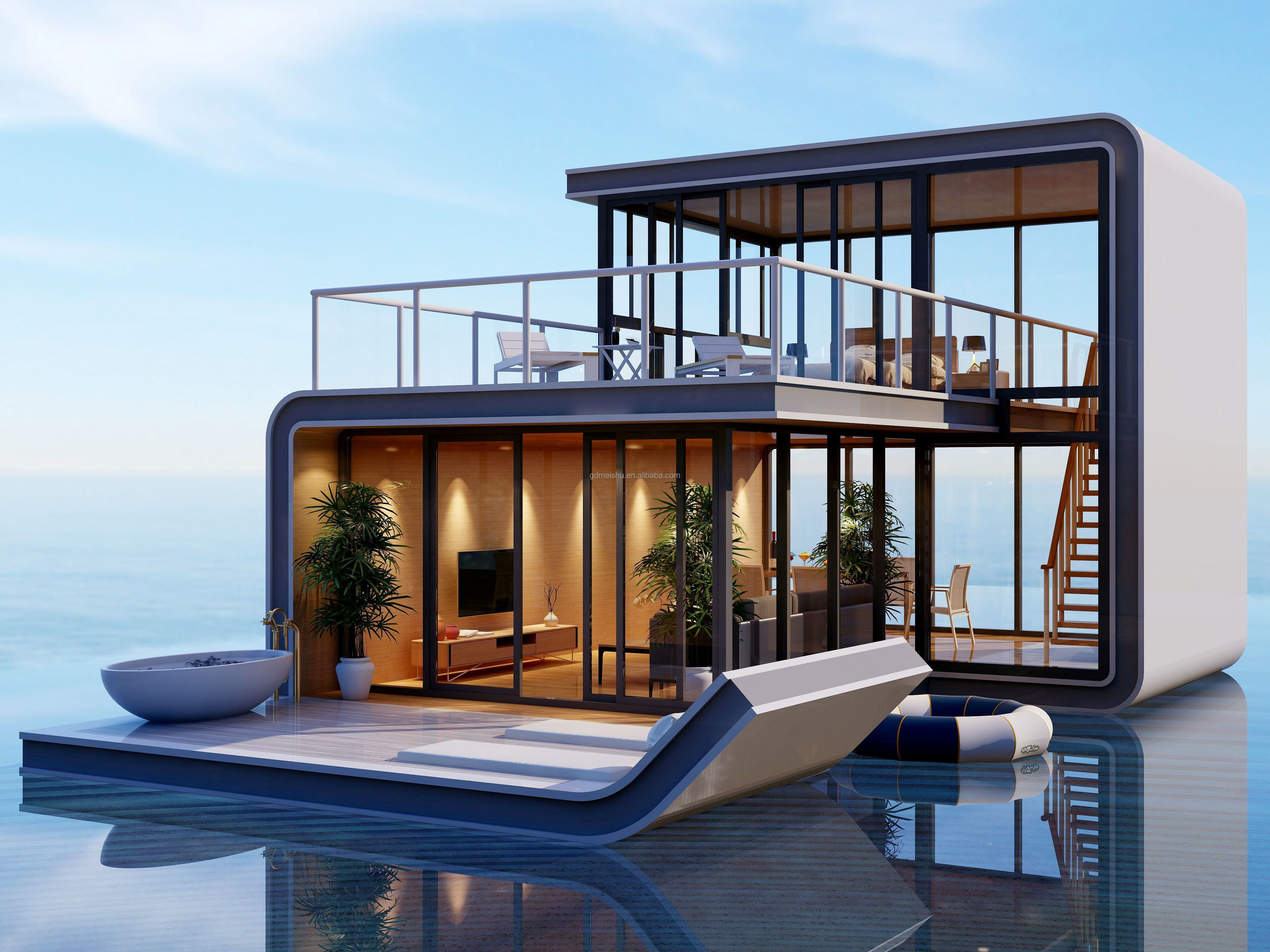 Aluminum Cladding Luxury Light Steel Villa
