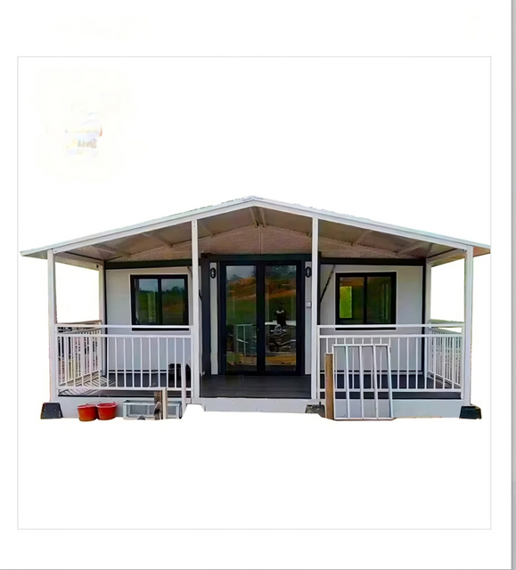 Double Wing Expansion Steel Folding Box with Eaves Terrace Prefabricated Container Building for Hotel Use Modern Design