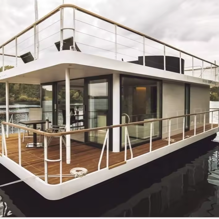 Sea House Modern Leisure Floating Home Floating Restaurant House Boat Houseboat Water Mobile Homes