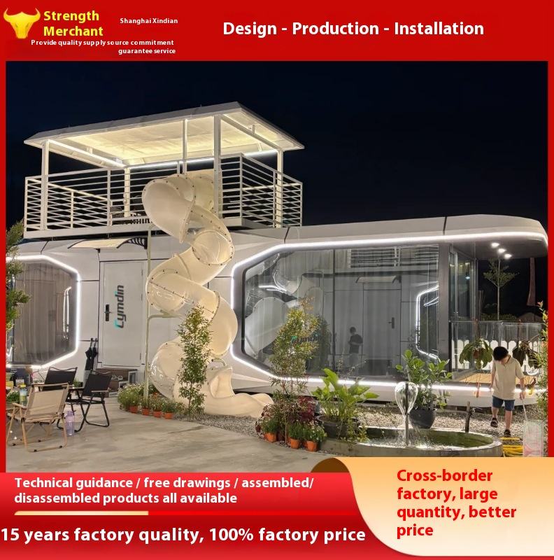 Space Capsule Modular House Integrated Mobile Office and Apple Capsule for Hotel Use or Personal Homestay Container House