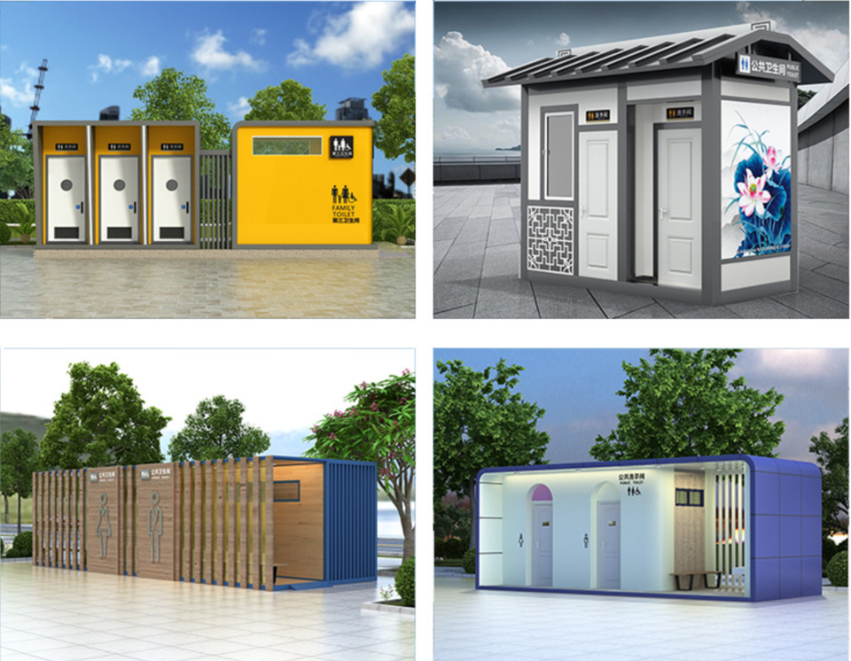 High-End Eco-Friendly Mobile Restroom Smart Outdoor Public Toilet for Bathrooms Container House for Mobile Shower Rooms