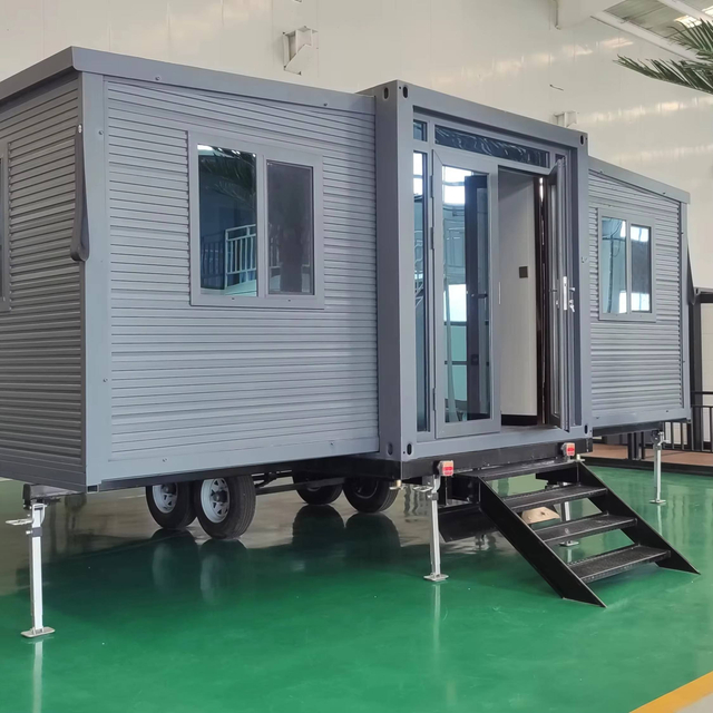 Best Selling Expandable Wooden Container House with Trailer and Tiny House on Wheels for Mobile Dwelling Villa & Apartment Use
