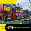 Modern Design Creative Containers Stainless Steel Frame Steel Material Horizontal Opening Fixed Style Glass Door