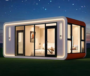 Luxury Exterior Modular Prefabricated Apple Cabin Container House Sandwich Panel for Office Hotel
