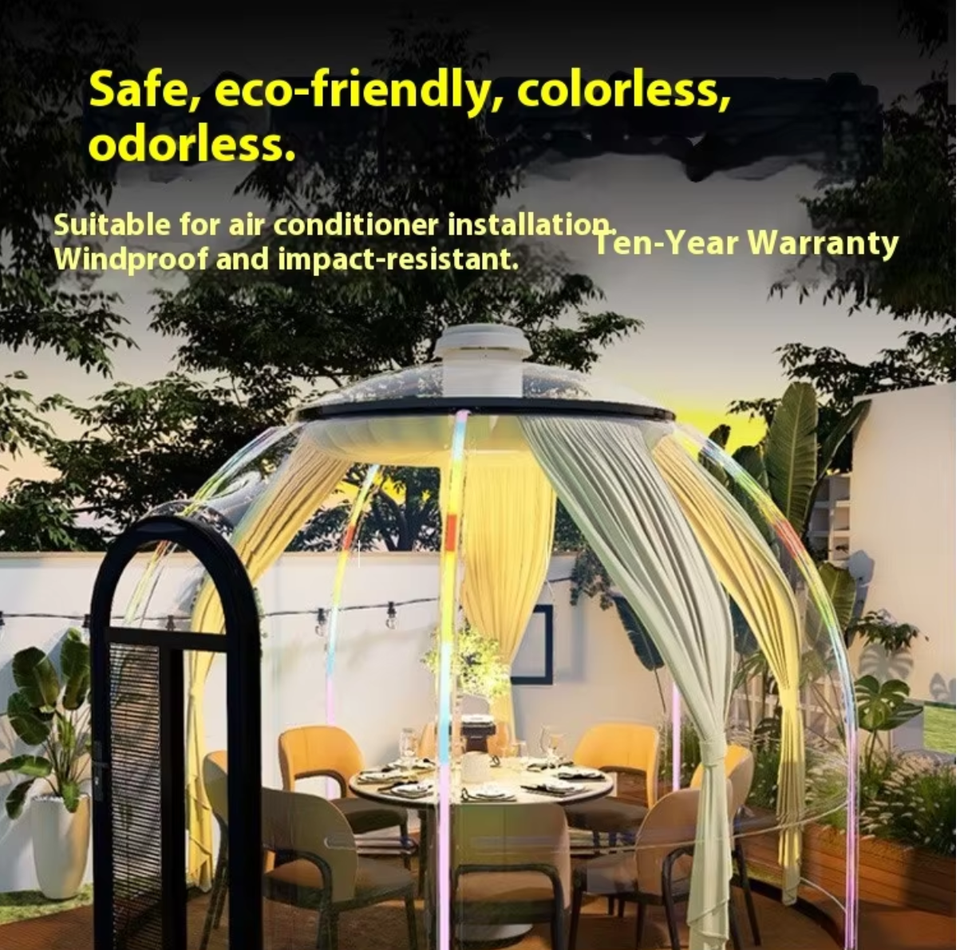 360&deg; Panoramic Transparent Tent for Mobile Spherical Starry Sky Room Homestays for Outdoor Park Restaurants Scenic Areas Camping