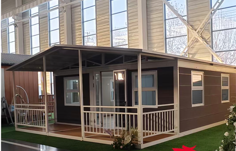 Two-story Double-wing Expandable Modular Integrated House Mobile Villa Steel Structure Splicing Design Sandwich Panel Waterproof
