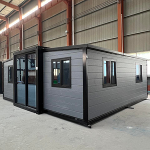 Triple-In-One Expandable Folding Steel Container House Factory-Supplied Modern Villa Use Double-Wing Deployable Container Office