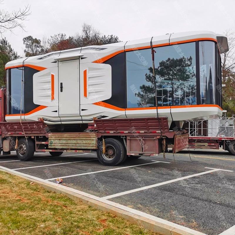 Internet-Famous New Outdoor Residential Space Capsule Mobile Home Movable Star-Viewing Room Apple Capsule Villa-Made of Steel