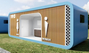 Modern Design Eco-Friendly Public Toilet Apple Warehouse Mobile Steel Structure Carved Metal Plate Made Sandwich Panel Container