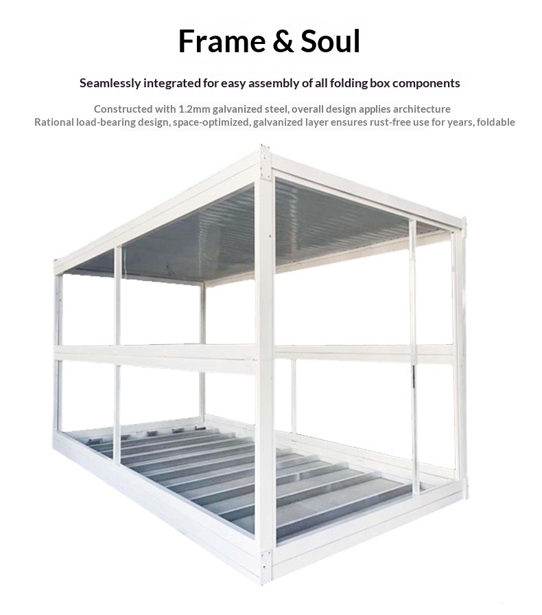 Waterproof Flame Retardant Folding Steel Rectangular Activity House with Integrated Container and Quick LCL