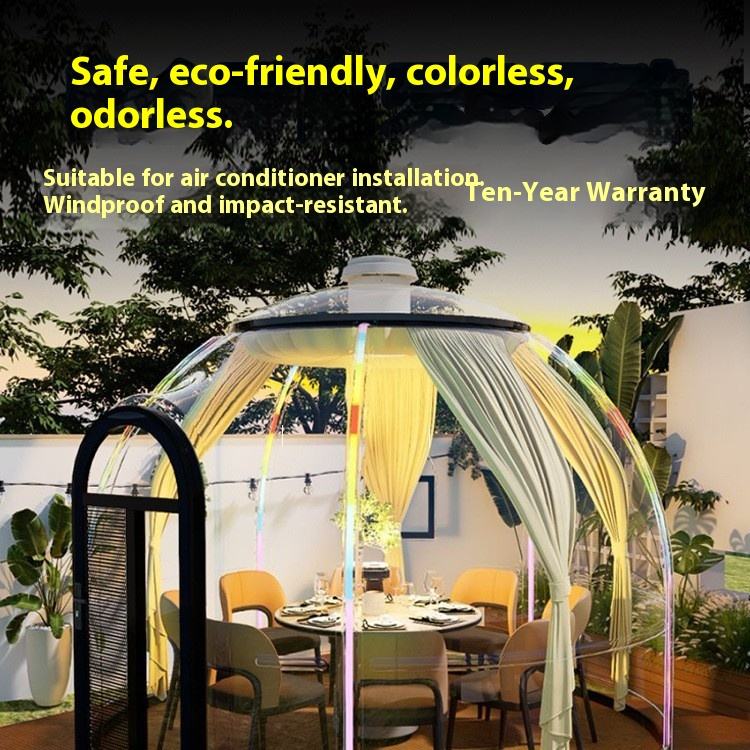 360&deg; Panoramic Transparent Tent for Mobile Spherical Starry Sky Room Homestays for Outdoor Park Restaurants Scenic Areas Camping