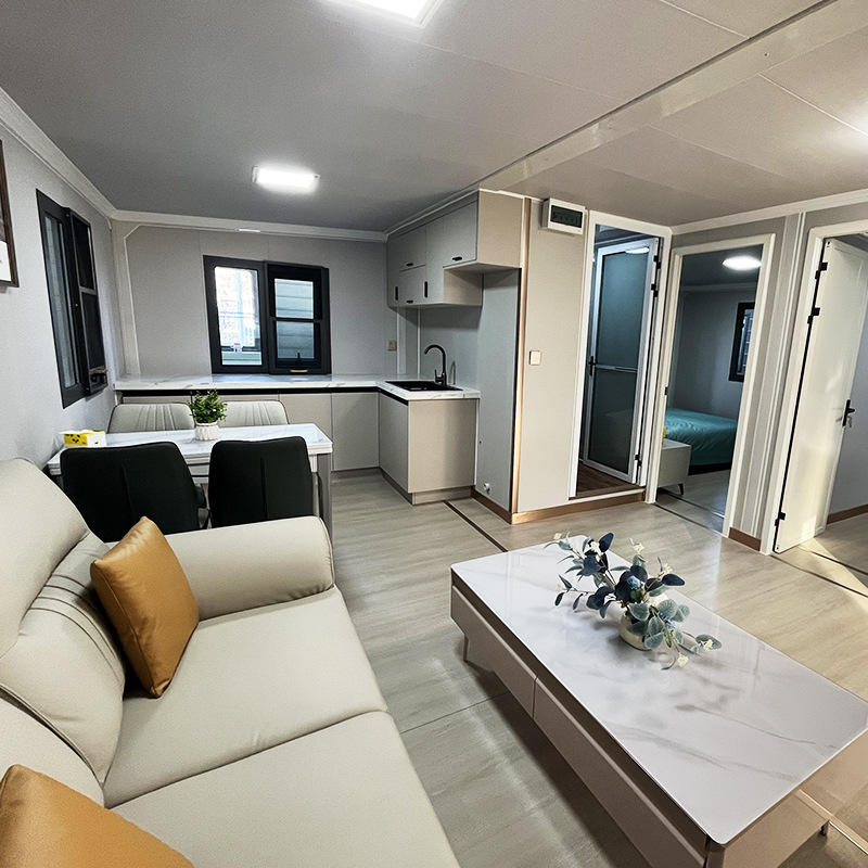 Double-wing Foldable Expandable Movable Container House with Three Bedrooms One Living Room One Bathroom Kitchen for Outdoor Use