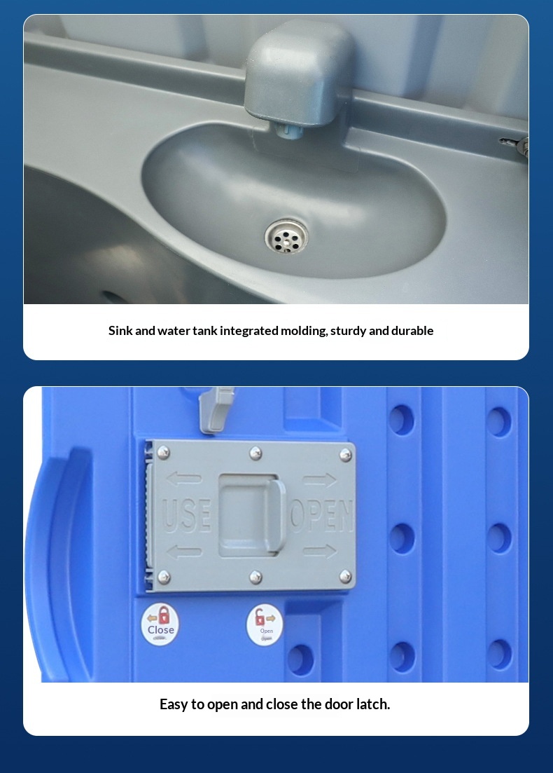 HDPE Thickened Mobile Environmental Protection Portable Outdoor Toilet with Shower Room