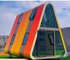 Creative Intelligent Light Steel Container Modular House for Camping Rice Group Homestay Kitchen Activity Triangle House Design