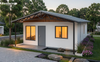 Modular house with precast reinforced concrete walls and light‑steel roof.
