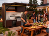 Light Luxury Stainless Steel Outdoor Kitchen for Family Private Parties Courtyard Camping Barbecue Movable Cabinets Mini Kitchen