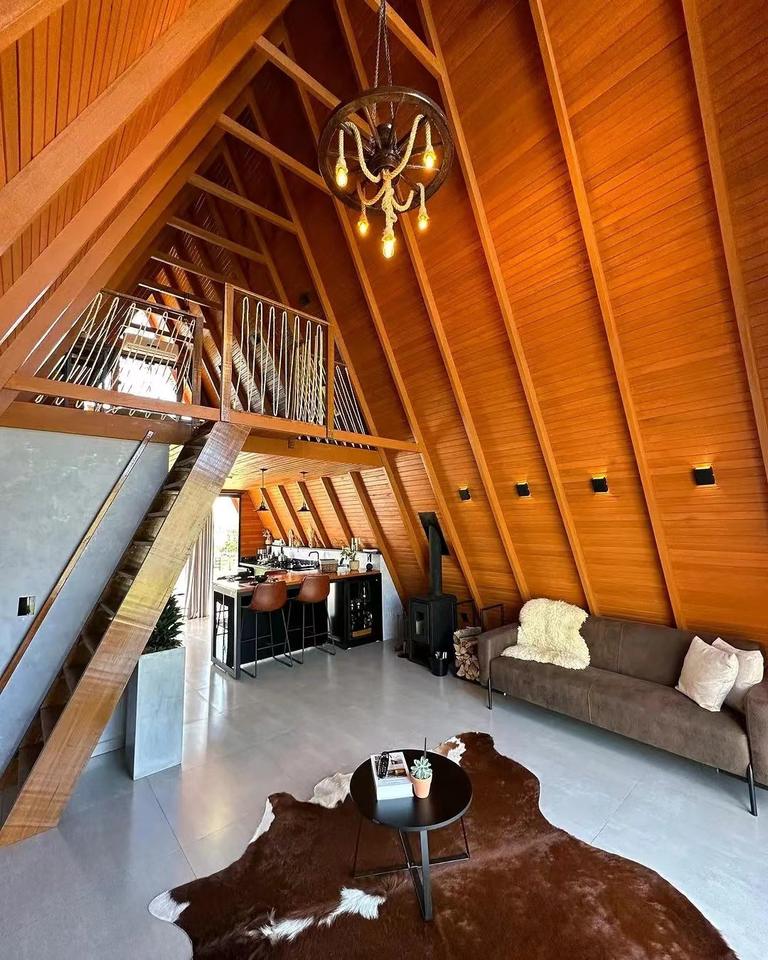 Triangular Steel A-Frame Scenic Area Landscape Resort Hotel Activity Room