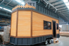 Ready to Ship Prefabricated Portable Tiny Home on Wheels Expandable Design with Bathroom Kitchen Modern Wooden Trailer House