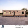 Trailer House with Prefabricated Insulated 20ft House Kit Tiny Wheels Mobile Trailer Log Cabin Kits Prefab Home