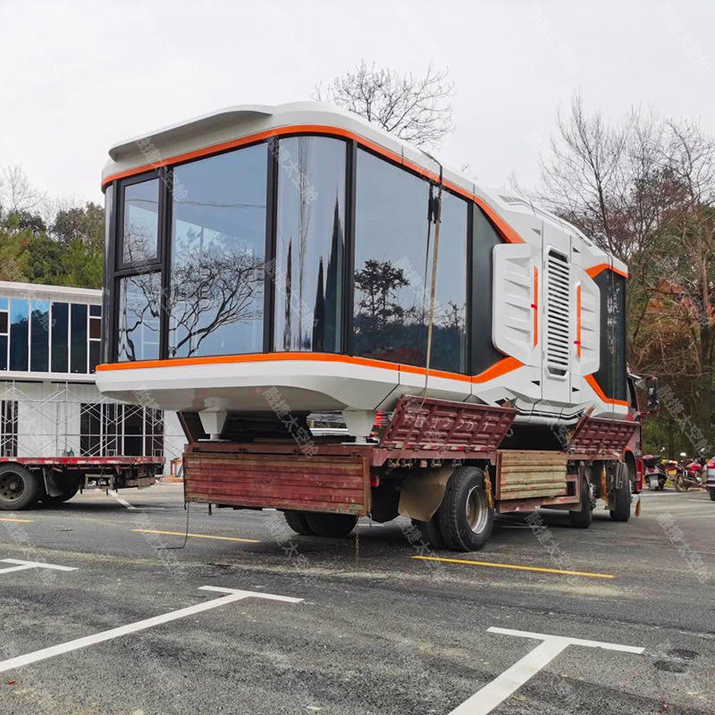 Internet-Famous New Outdoor Residential Space Capsule Mobile Home Movable Star-Viewing Room Apple Capsule Villa-Made of Steel