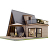 Triangle Wooden House Homestay Outdoor Anti-corrosion Movable Assembly Modern Style Solid Wood Tourist Attractions 5 Year