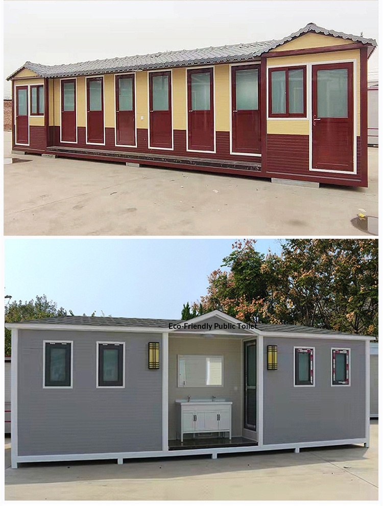 Scenic Area Park Luxury Metal Eco-Friendly Mobile Outdoor Floor Mounted Public Toilet for Men and Women