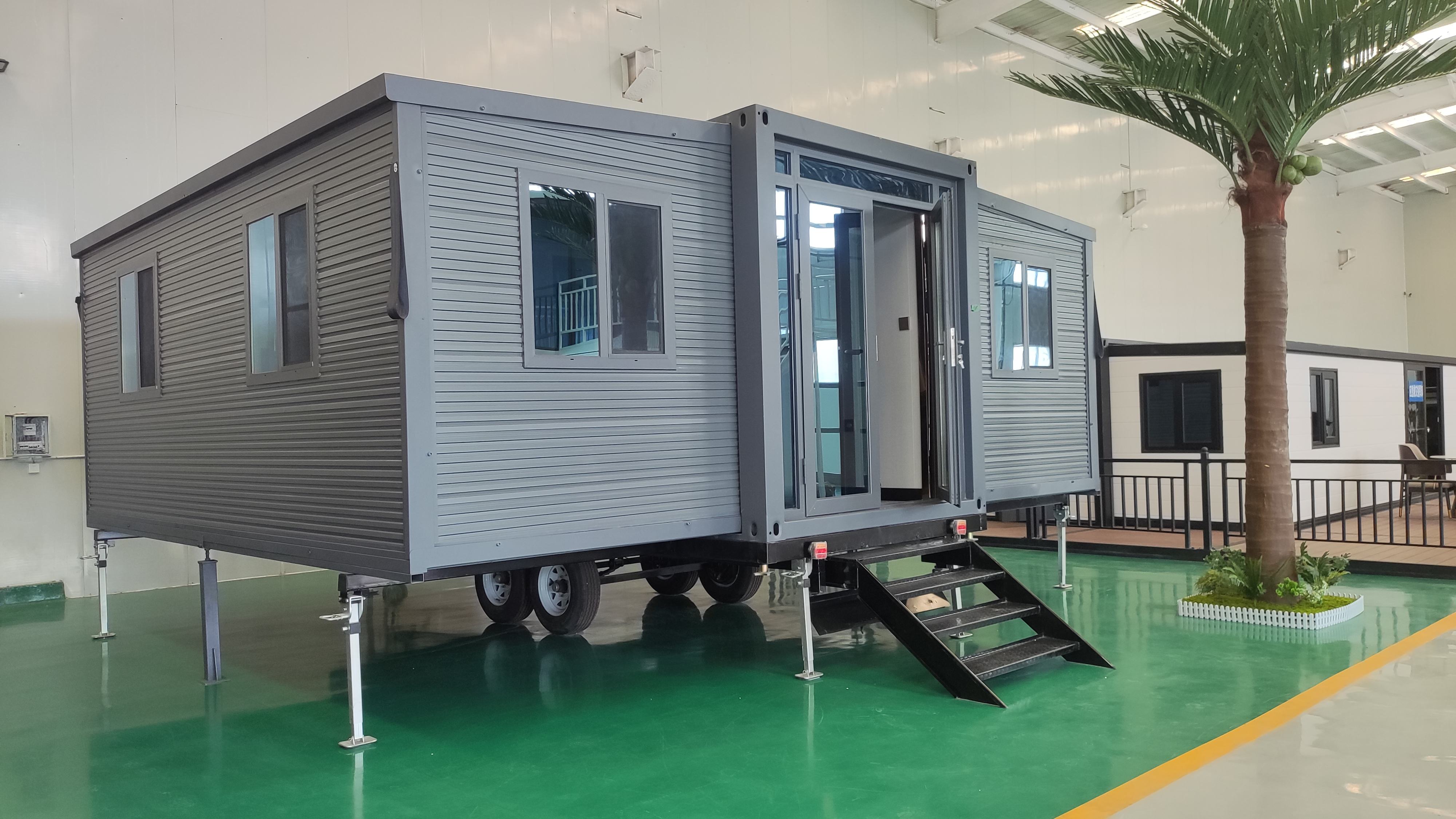 Best Selling Expandable Wooden Container House with Trailer and Tiny House on Wheels for Mobile Dwelling Villa & Apartment Use