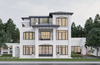Luxury Light Steel Structure Villas with Mid-Century Modern Design and 41-80mph Wind Resistance Made in Jiangsu China