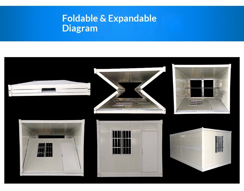 Integrated Housing Manufacturing Waterproof Fireproof Flame Retardant Light Steel Structure Folding Basing 20ft 40ft Shop Villa