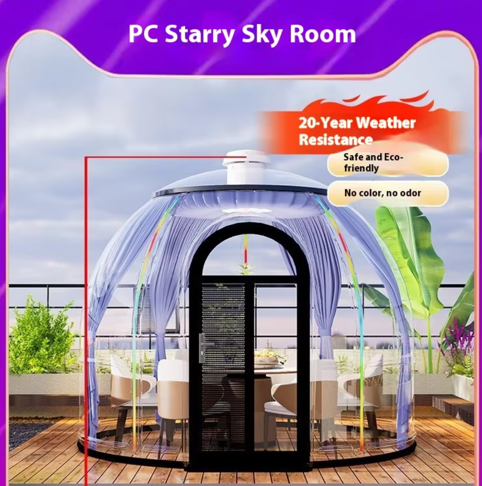 360&deg; Panoramic Transparent Tent for Mobile Spherical Starry Sky Room Homestays for Outdoor Park Restaurants Scenic Areas Camping