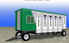 Customized Environmental Protection Plastic Trailer Mobile Outdoor Scenic Public Toilet Rental